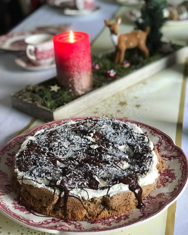 Coconut Chocolate Cream Cake