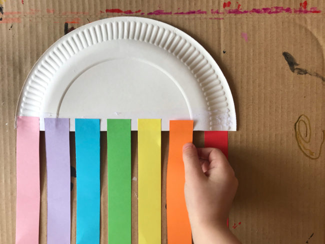 Paper Plate Rainbow Cloud