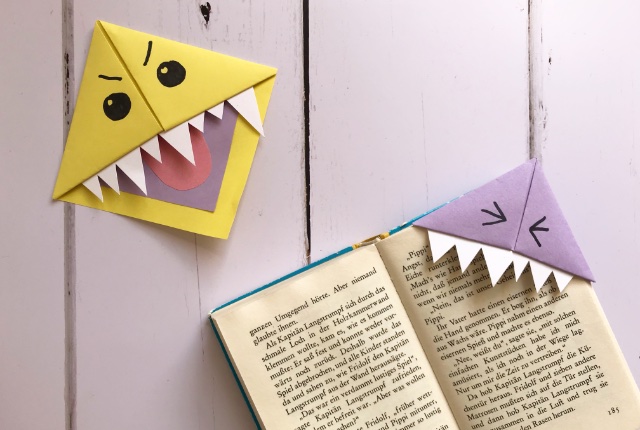 Origami Monster Bookmarks