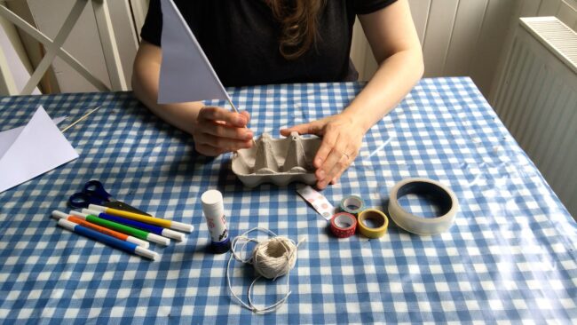 Recycled Egg Carton Boat