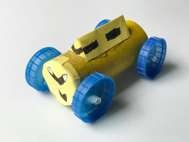 Recycled Toilet Roll Car