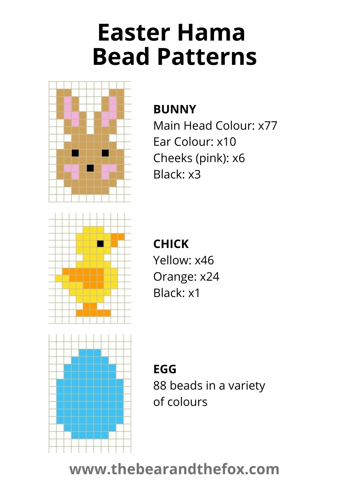 Easter Hama Bead Designs