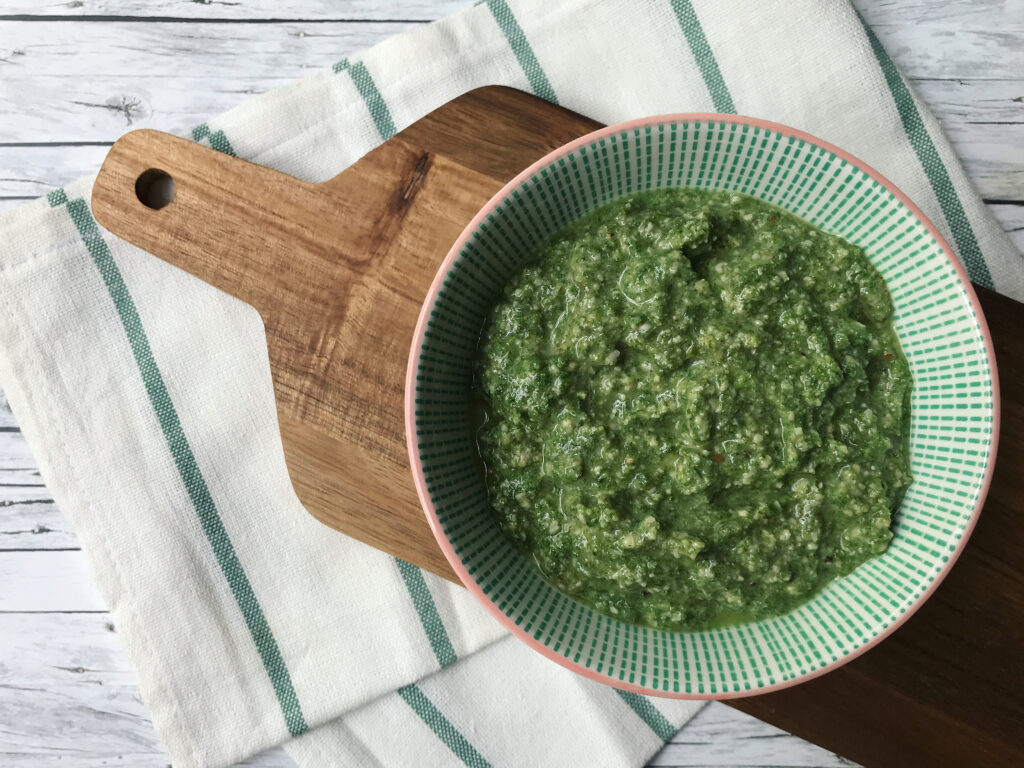 foraged nettle pesto