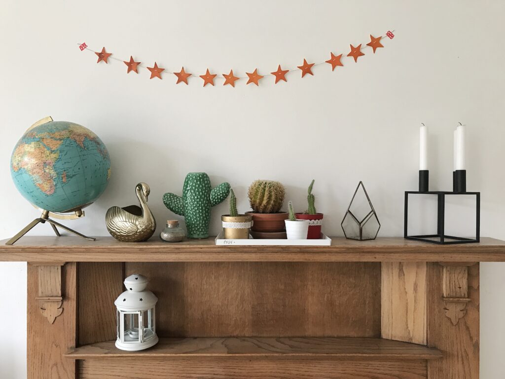 Citrus peel star garland