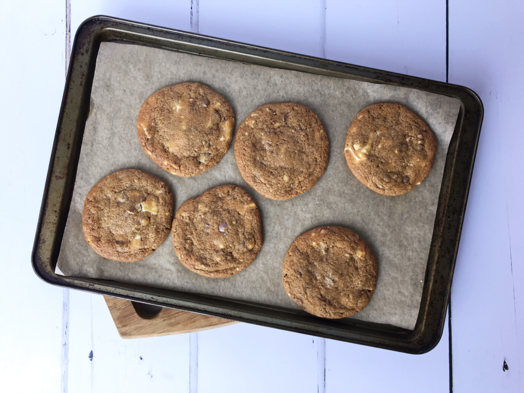 Mini Eggs and White Chocolate Cookies