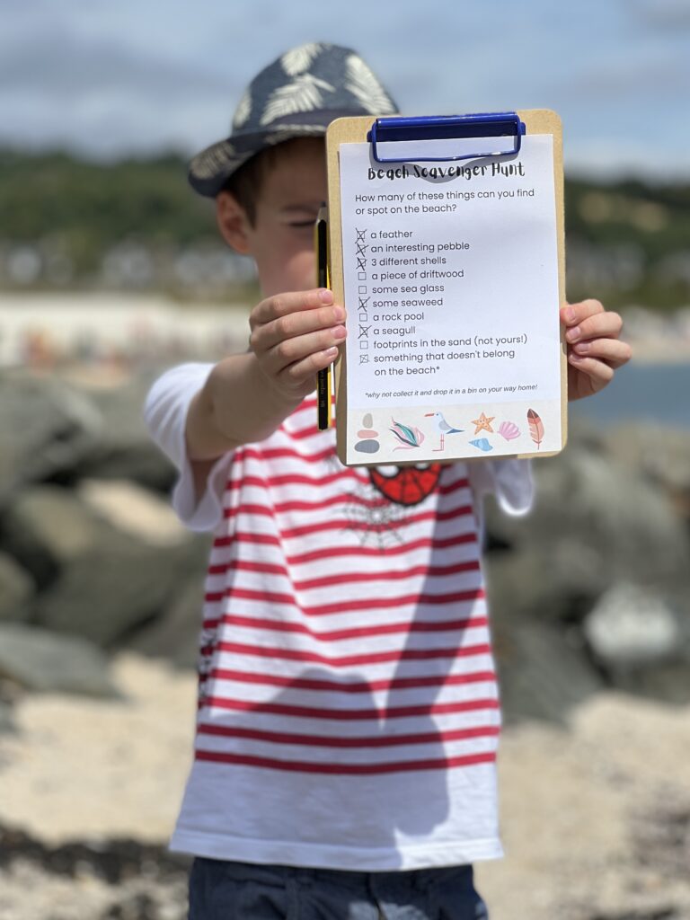 Scottish Beach Scavenger Hunt Free Printable