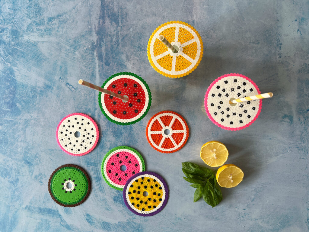 hama beads fruity drinks covers