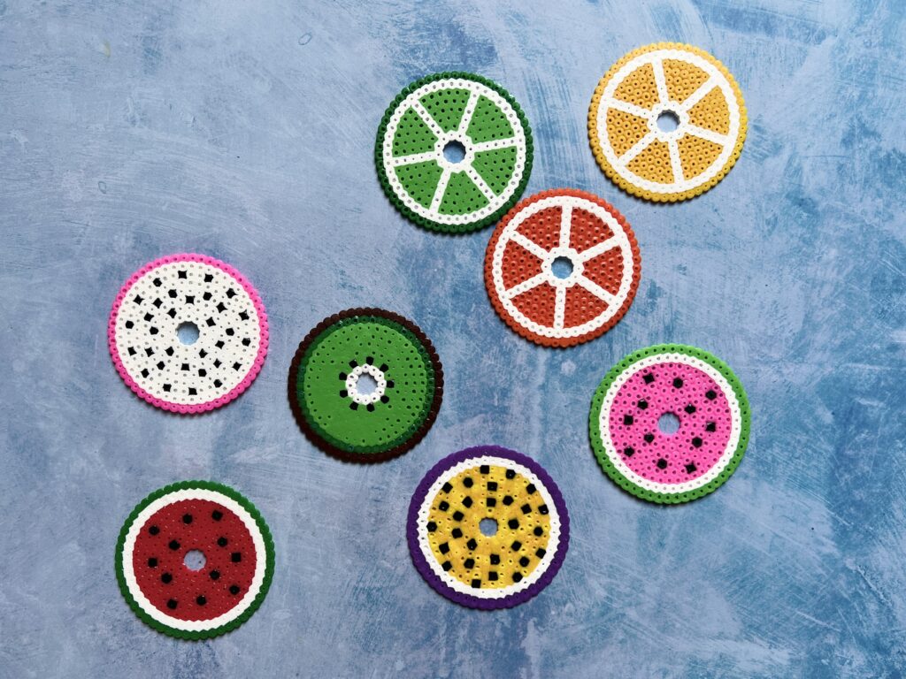 hama beads fruity drinks covers