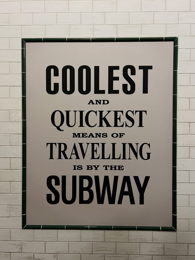 Riverside Museum Glasgow subway poster