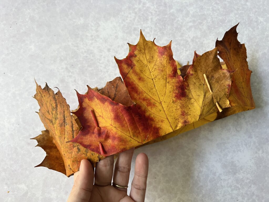 Finished Autumn Leaf Crown