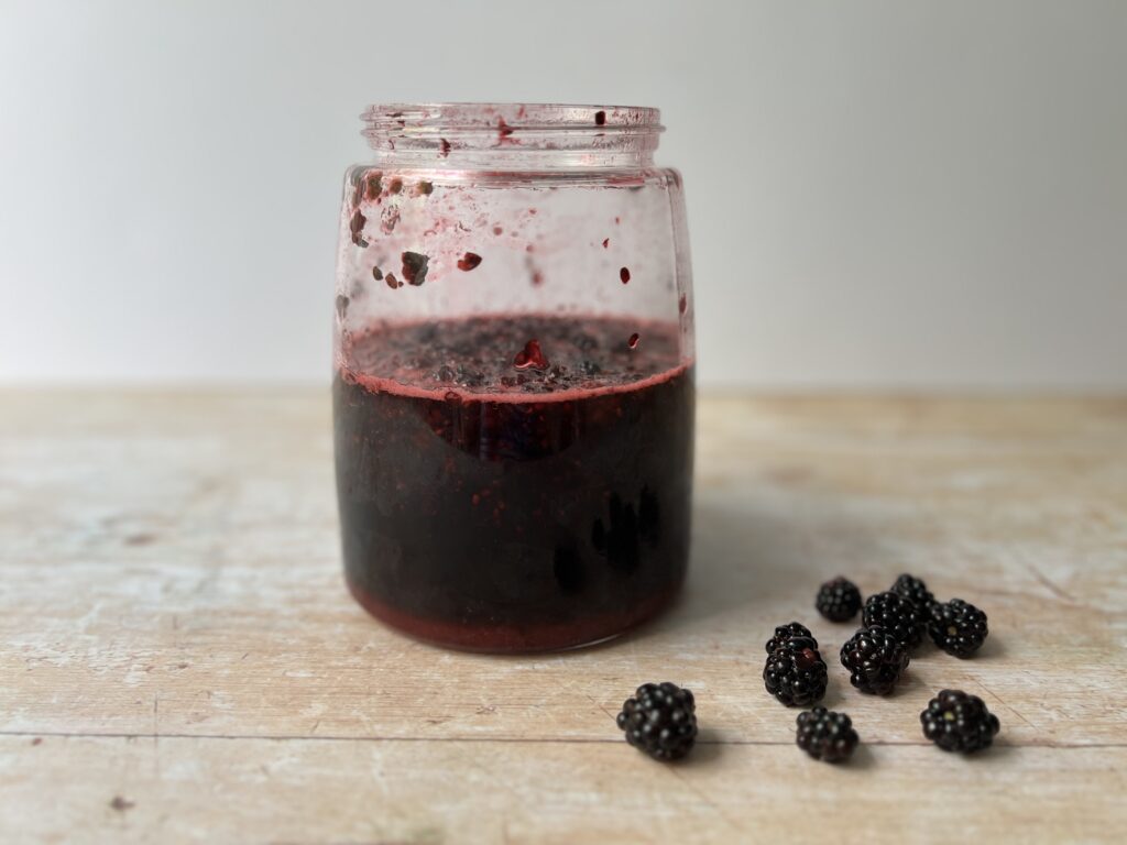 bramble shrub macerating in sugar