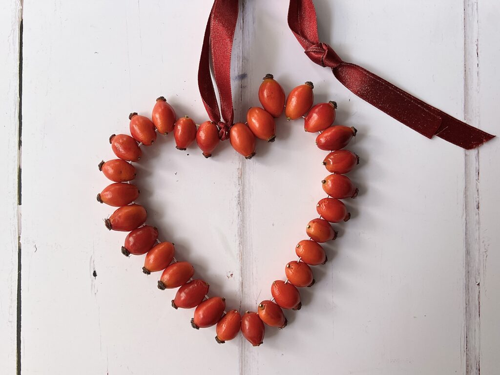 rose hip heart decoration