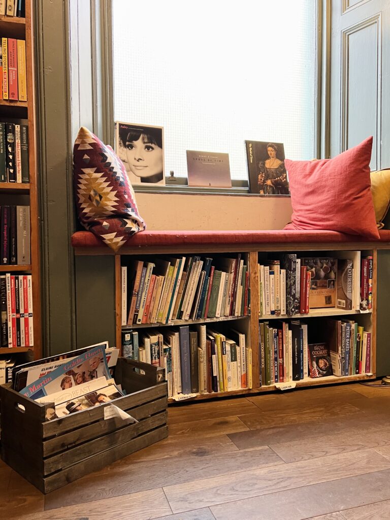 Tills Second Hand Bookshop reading nook