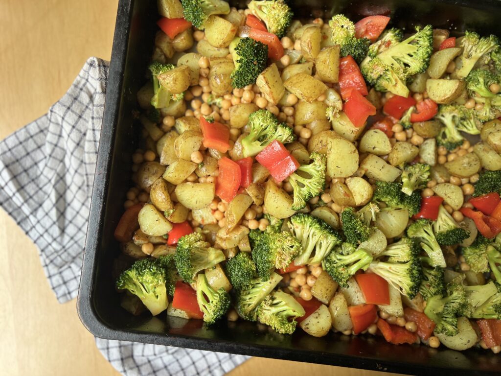 roasted vegetables tray bake