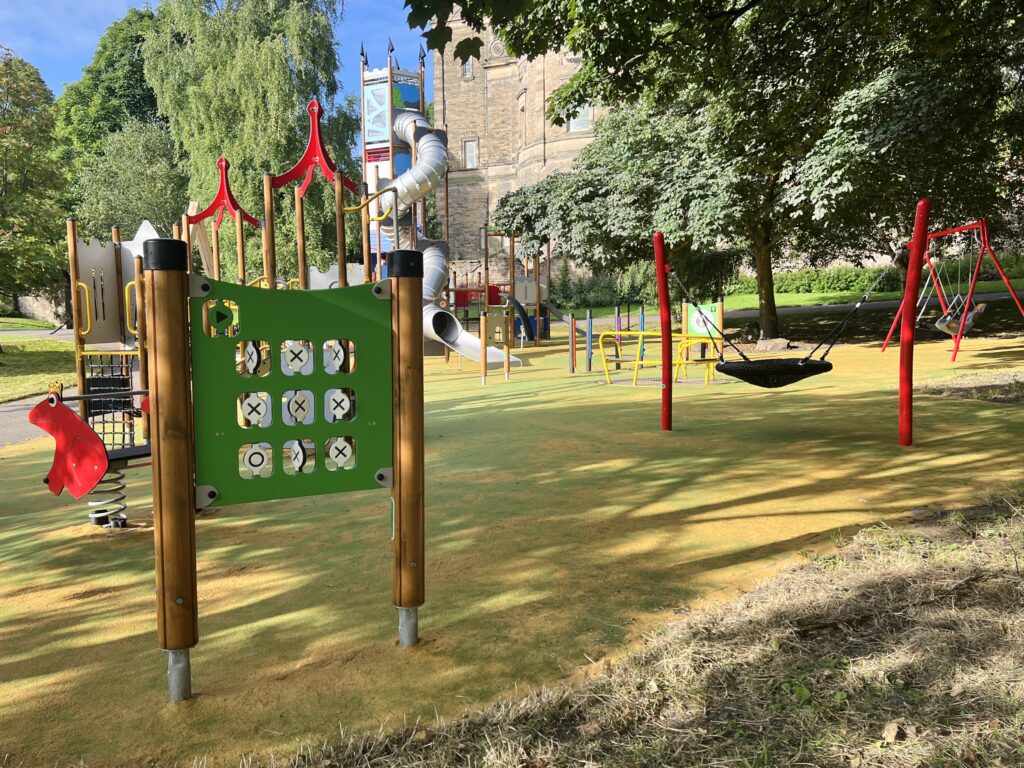 Princes Street Gardens Playground Edinburgh noughts and crosses