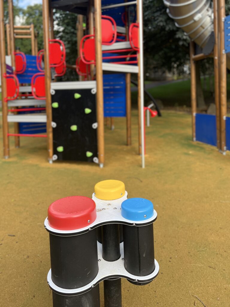 Princes Street Gardens Playground Edinburgh drums