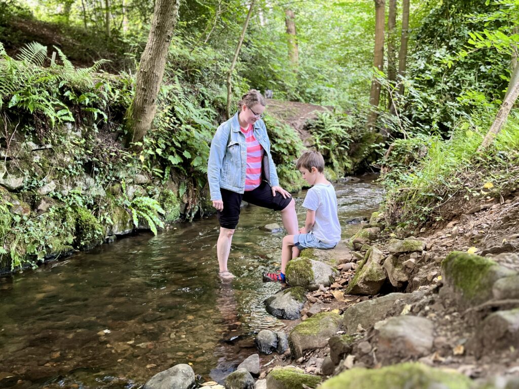 Hermitage River Walk - having a rest