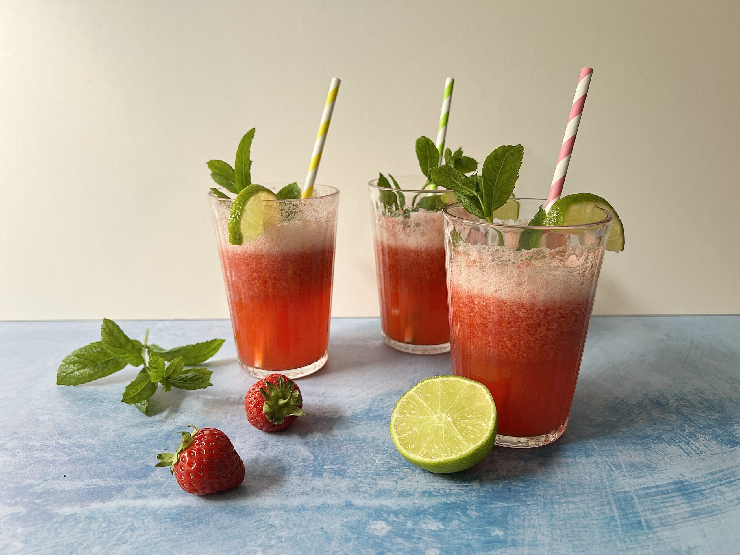 Strawberry and Lime Lemonade