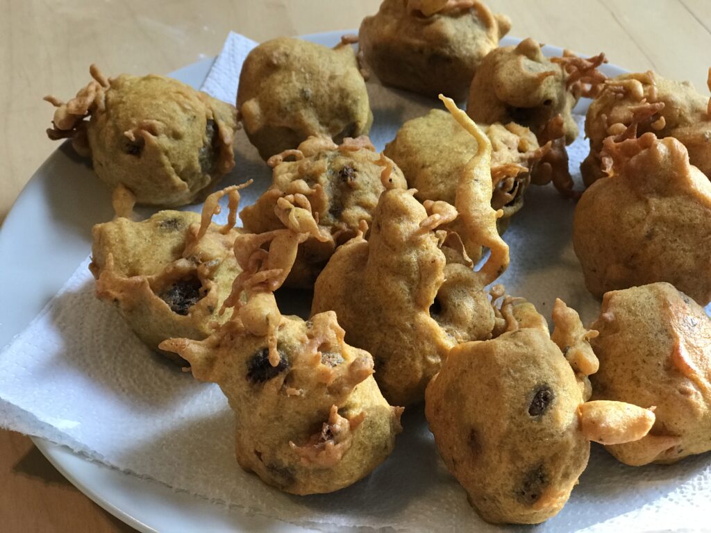 Haggis pakora on a plate